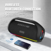 DYNASONIC S90 - Přenosný Bluetooth reproduktor s certifikací IPX5 vodotěsný. Venkovní bezdrátový reproduktor