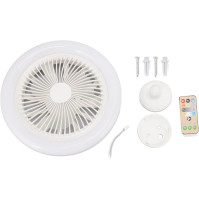 Stropní ventilátory Haofy s dálkovým ovládáním, 36W stropní ventilátor 9,8" malá tichá LED lampa ventilátoru E27 pro ložnice