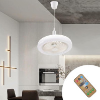 Stropní ventilátory Haofy s dálkovým ovládáním, 36W stropní ventilátor 9,8" malá tichá LED lampa ventilátoru E27 pro ložnice