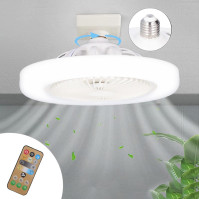 Stropní ventilátory Haofy s dálkovým ovládáním, 36W stropní ventilátor 9,8" malá tichá LED lampa ventilátoru E27 pro ložnice