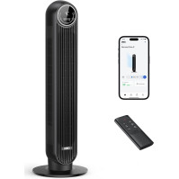 Dreo Smart Silent Tower ventilátor, WiFi Alexa ventilátor, 7,3 m/s rychlostní elektrický chladicí ventilátor, 90° oscilační