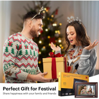 Digitální fotorámeček KODAK 14,1palcový. Digitální fotorámeček WiFi Full HD IPS dotyková obrazovka. Elektronický fotorámeček