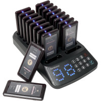 Retekess T115 Restaurant Pager System, Pager Call System, 99 kanálů vodotěsná klávesnice, 500M bez front, jedno důležité