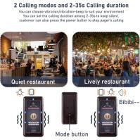 Retekess T115 Restaurant Pager System, Pager Call System, 99 kanálů vodotěsná klávesnice, 500M bez front, jedno důležité