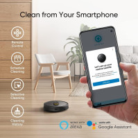 realme TechLife Robotický vysavač s vysokým sacím výkonem, laserovou navigací, 4 úrovně čištění, kompatibilní s Alexou