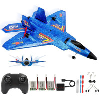 F-22 RC letadlo, 2,4Ghz dálkově ovládané letadlo Raptor Fighter modelové letadlo s 6-osým gyroskopickým systémem