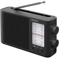 Přenosné odolné analogové rádio Sony ICF-506 v retro designu (napájení ze sítě nebo z baterií)