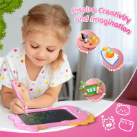 Kiztoys LCD tabule hračka, 8,5 palcová kouzelná tabule pro děti, hračka s dinosaury, dětská malovací tabule