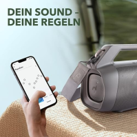 soundcore Anker Motion Boom Plus Bluetooth reproduktor, přenosný reproduktor s 80W dunivým zvukem, IP67 vodotěsný a prachotěsný