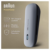 Braun PowerCase, nabíjecí pouzdro pro elektrické holicí strojky, kompatibilní s elektrickými holicími strojky Braun Series 9 a 8