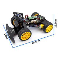 Adeept Smart Robot Car Kit pro Raspberry Pi Pico, sledování čáry, vyhýbání se překážkám, barevné světlo, OLED displej, DIY STEM 