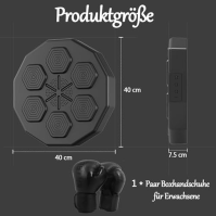 Hudební boxerský stroj s rukavicemi pro dospělé, domácí nástěnné boxerské tréninkové zařízení s připojením Bluetooth, dekompresn