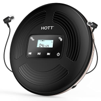 HOTT CD903TF Dobíjecí přenosný CD přehrávač Bluetooth s FM vysílačem, dotykovým tlačítkem a podsvíceným displejem pro cestování 