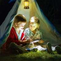 Flintronic Camping Lamp, LED kempingová lampa přenosná s hákem, reflektor se 3 režimy světla, vodotěsné nouzové světlo pro turis