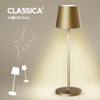 Stilosa Classica 3 - Stmívatelná LED dobíjecí stolní lampa IP54 pro vnitřní i venkovní použití - Dobíjecí - Teplá barva světla -