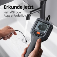 DEPSTECH Endoskopická kamera s osvětlením, 1080P HD inspekční kamera, živý obraz s 2 x zoomem, 2,4" IPS obrazovka, kanálová kame