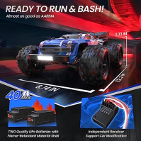 DEERC Brushless Extreme High Speed RC Truck, 1:16 4X4 RTR Fast RC Cars for Adults, Max 42mph All Terrains RC Monster Truck, Off 