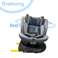 Dětská autosedačka Reecle i-Size otočná o 360° se systémem ISOFIX 40-150 cm (0-36 kg), od narození do 12 let, ECE R129