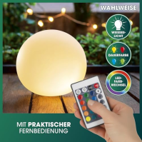 EASYmaxx solární globus Ø 30 cm | Atmosférická zahradní dekorace s LED osvětlením a lapačem pohledů | Včetně senzoru denního svě