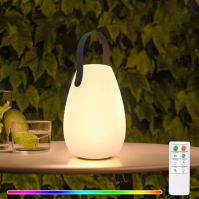 NiceBuy LED stolní lampa venkovní 8 barev RGB stmívatelná bezdrátová stolní lampa na baterie USB dobíjecí s dálkovým ovládáním, 