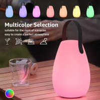 NiceBuy LED stolní lampa venkovní 8 barev RGB stmívatelná bezdrátová stolní lampa na baterie USB dobíjecí s dálkovým ovládáním, 