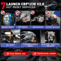 2024 LAUNCH CRP123E V2.0 OBD2 čtečka kódů pro 4 systémy motoru ABS SRS převodovky, diagnostický nástroj pro automobily s funkcí 