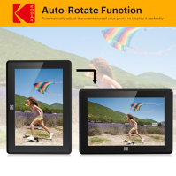 KODAK Digital Photo Frame WiFi 10" HD IPS dotykový displej Smart elektronický fotorámeček Cloud s aplikací, 16GB paměť, podpora 