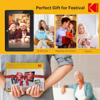 KODAK Digital Photo Frame WiFi 10" HD IPS dotykový displej Smart elektronický fotorámeček Cloud s aplikací, 16GB paměť, podpora 