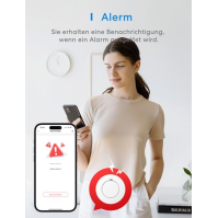 Meross WLAN hlásič kouře / požáru 3 ks s rozbočovačem pracuje s Apple HomeKit Kompatibilní s ložnicí Hlásič požáru s funkcí ztlu