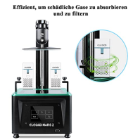 ELEGOO Mini čistička vzduchu, 2 ks čističky vzduchu s filtrem s aktivním uhlím pro 3D tiskárny DLP, LCD, MSLA pryskyřice