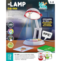 Liscianigiochi 96992 Step Magic Lamp, děti 3-6 let, abeceda a slova, čísla a logika, interaktivní pohádka, kreslená, vícebarevná