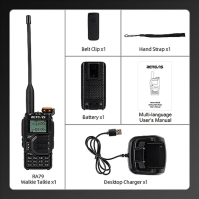 Retevis RA79 Walkie Talkie Professional, dvoupásmová radioamatérská vysílačka se synchronizací kanálů, příjem ve vzdušném pásmu 