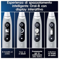 Nabíjecí elektrický zubní kartáček Oral-B iO 6N, tlakový senzor, interaktivní displej, umělá inteligence, 2 kartáčkové hlavice, 