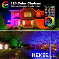 LED reflektor 400W ekvivalent RGBW měnící barvu DIY režim stroboskopu 120 barev časování venkovní reflektor 4000 lumenů RGB 2700