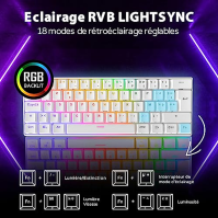 RK ROYAL KLUDGE RK61 Bezdrátová klávesnice AZERTY Francouzská klávesnice AZERTY 60% Mechanická herní klávesnice RGB podsvícená p