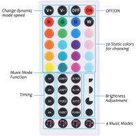 ALED LIGHT - LED pásek s jemnou změnou barvy 44 tlačítek dálkového ovládání 10 metrů