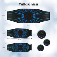 ALMIMASA EMS břišní elektrostimulace, břišní svalový pás s 2 elektrostimulačními pásy pro paže a nohy, posilování a tonizace sva