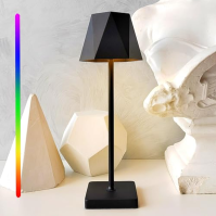 KERNOWO stolní lampa bezdrátová, dotyková stmívatelná stolní lampa dobíjecí RGB 5 režimů a plynulé stmívání IP55 vodotěsná led s