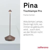 Zafferano, Pina Lamp, Bezdrátová dobíjecí stolní lampa s dotykovým ovládáním, Vhodná do obývacího pokoje i pro venkovní použití,