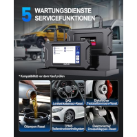 mucar Car Diagnostic Device, CS4 OBD2 Diagnostické zařízení, 2022 VCDS Diagnostické zařízení s 5 servisními funkcemi a 4 systémo