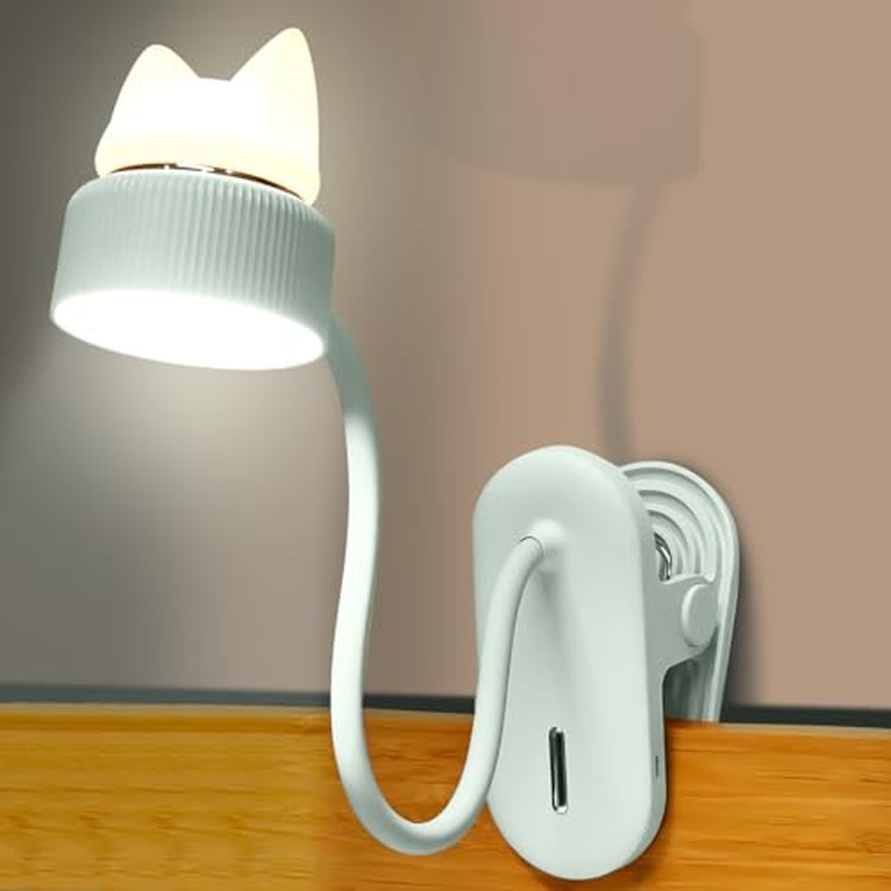 2 v 1 čtecí lampa Clamp Lamp, 4000K 3 úrovně nastavitelná lampa Clamp Lamp chránící oči čtecí lampa, 360° flexibilní krk husí čt