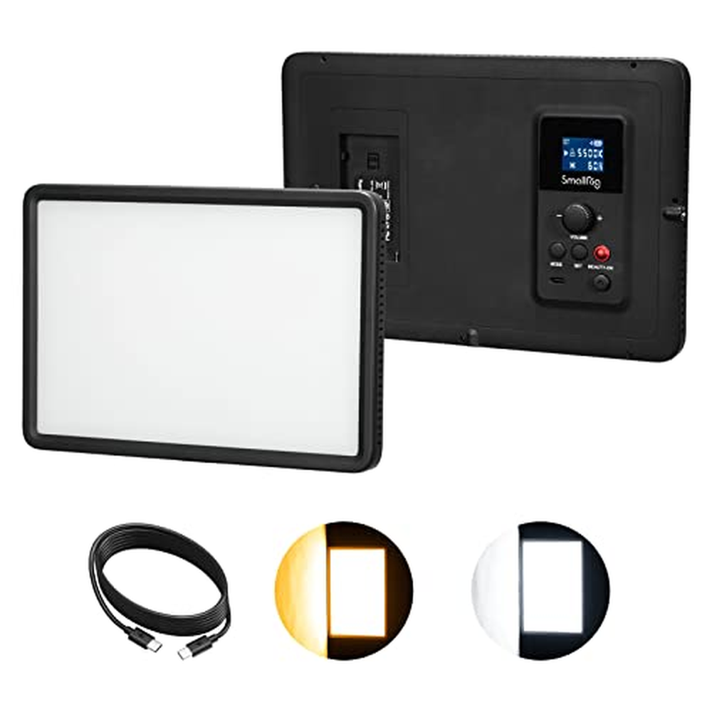 SmallRig P200 Led Video Light Panel, 10" klíčové světlo 2500-6500K, 98+ CRI, 192 LED kuliček 2000 Lux, pro streamování, domácí s