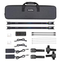 Godox 2ks TL60 Tube Light Set, nastavitelná RGB LED video světelná tyč s CRI96 TLCI98, 2700K-6500K LED světelná tyč s RGB režime