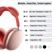 Bezdrátová náhlavní souprava Pro P9 Bluetooth 5.0, nastavitelná čelenka, dlouhá výdrž baterie, mikrofon, stereofonní zvuk, mobil