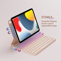 Pouzdro s klávesnicí HOU iPad 10. generace s nastavitelným úhlem, klávesnicí Smart Keyboard Folio a magnetickým nabíjením - komp