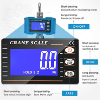 KKTECT 1T závěsná váha Dobíjecí super přehledná digitální jeřábová váha 1000 kg s dálkovým ovládáním vysoce přesná elektronická 