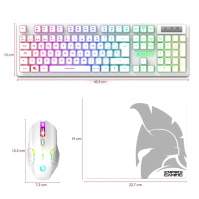 Empire Gaming - Armor RF800 Bezdrátová dobíjecí klávesnice QWERTY(anglické rozložení) pro hráče - RGB bezdrátová 2,4Ghz klávesni