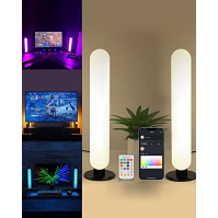 Chytrá stolní lampa ALANTOP WiFi, kompatibilní s Alexou a Hey Google, bílá barva a nastavitelný RGB, synchronizovatelná s hudbou