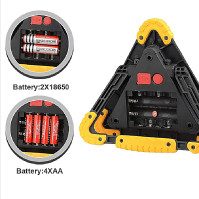 NašeLeeme LED výstražné světlo, trojúhelníkové vodotěsné nouzové světlo 4 režimy 30W světlomet bílé pracovní světlo pro nouzové 