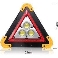 NašeLeeme LED výstražné světlo, trojúhelníkové vodotěsné nouzové světlo 4 režimy 30W světlomet bílé pracovní světlo pro nouzové 